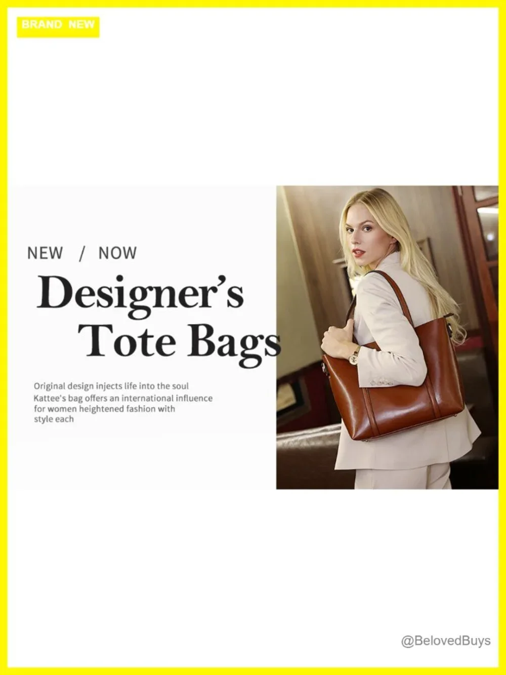 Genuine Leather Tote Bag Soft Vintage Shoulder Purse Top Handle Large Capacity
